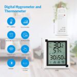 Indoor Outdoor Thermometer, Digital Hygrometer Thermometer with 3 Sensor, Humidity Monitor Wireless with Touchscreen Backlighty, Humidity Gauge for Home, Office, Baby Room - Image 2