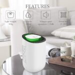 Dehumidifier,Quiet and Portable Dehumidifier Electric 600ml for Small Rooms Bathroom, Bedroom, Wardrobe Room, Closet, Crawl Space, White - Image 7