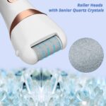 USB Electric Callus and Hard Skin Remover Rechargeable Electric Foot Rasp Hard Skin Remover Waterproof with 3 Roller Heads for Dead Cracked Skin - Image 2