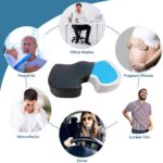 BLOODYRIPPA Ergonomic Coccyx Seat Cushion, Cooling Gel + Memory Foam, Removable Cover, Relieve Sciatica, Back and Tailbone Pain, Ideal for Office, Home, Car(Black Breathable Cover) - Image 5