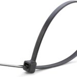 100 Pack Cable Ties, 100mm x 2.5mm Strong Nylon Zip Ties Wraps, Black