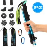 Barwa Nordic Walking Trekking Poles with Quick Lock System, Folding, Collapsible, Ultralight for Hiking, Camping, Mountaining, Walking, Trekking