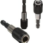 Pack of 3 Pieces 1/4 Inch Hex Shank Magnetic Extension Chuck Adapter Quick Release Bar Socket Screwdriver Bit Holder