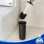 Toilet Bowl Brush and Holder for Bathroom, Black, 1 Pack - Image 6