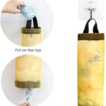 Plastic Bag Holder, 4 Pcs Household Foldable Breathable Hanging Mesh Garbage Bags Organizer with 4 Pcs Hook Hanger for Home and Kitchen Black/Yellow/Grey - Image 5