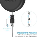 VR Cable Management, 6 Packs Retractable Ceiling Pulley System for Valve Index/HTC Vive/HTC Vive Pro/Oculus Rift S/PS VR/Microsoft MR/Samsung Odyssey VR Accessories(Black)[Pro Version] - Image 6