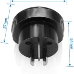 SAA Approved UK/US/JP/CA to AU/NZ Adaptor Plug with Insulated Pins, UK/US Plug Convert to 3 Pin Australian/New Zealand/China Socket(1 Piece Black) - Image 2