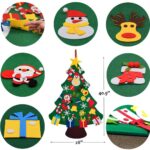DIY Felt Christmas Tree Set with 30 PCS Ornaments for Kids, Xmas Gifts, New Year Door Wall Hanging Christmas Decorations - Image 2