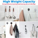 Self Adhesive Hooks, Round Decorative Wall Hooks Hanger Aluminum Heavy Duty Stick on Hook for Hanging Robe, Towel, Coat, Bags, Hats Home Kitchen Bathroom Office(3 Packs_Gray+Black+Silver) - Image 3