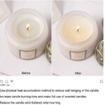 UCIN Candle Toppers Jar Candle Accessories Shades Sleeves for Jar Candles, Prefect Candle Lover, Thanksgiving, Christmas(Sliver Snow) - Image 3