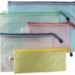 Zip File Folders, 10pcs 5 Sizes Mesh Document File Bags Storage Pouch with Zipper for Cosmetics Offices Supplies Travel Accessories, 5 Colors(10pcs Mixed 5 Size) - Image 6