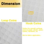 Sticky Dots, 1500 Pieces 10mm/0.39in Diameter Sticky Back Coins Hook & Loop Nylon Self Adhesive Dots Strips Perfect for School Projects, Classroom, Office, Home (White)(750 Pair Sets) - Image 3