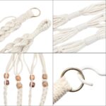 5 Pack Macrame Plant Hangers, Different Tiers, Handmade Cotton Rope Hanging Planters Set Flower Pots Holder Stand, for Indoor Outdoor Boho Home Decor - Image 5