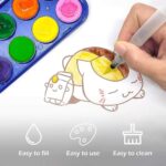 Water Brush Pens Water Colouring Brush Pens 6pcs for Water Soluble Colored Pencils, Water Color Water Base Markers, Powdered Pigment Watercolor Paints and Art Supplies - Image 3