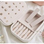 Jewelry Storage Case Jewellery Box Organiser PU Leather White - Image 3