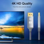 Displayport Cable 2M,displayport Display Port Cable high Speed dp 1.2 Cord,4K 60Hz,1440p 144Hz - Image 7