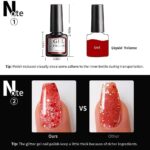 Gel Nail Polish Set Glitter Effect 18 Colors, Base Coat Top Coat UV Acryl Gel Nail Art Set Soak Off UV LED - Image 7