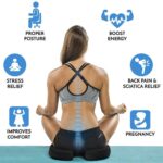 BLOODYRIPPA Ergonomic Coccyx Seat Cushion, Cooling Gel + Memory Foam, Removable Cover, Relieve Sciatica, Back and Tailbone Pain, Ideal for Office, Home, Car(Black Breathable Cover) - Image 6