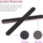 Nail Files and Buffer, Professional Manicure Tools Kit Rectangular Art Care Buffer Block Tools 100/180 Grit 8Pcs/Pack - Image 2