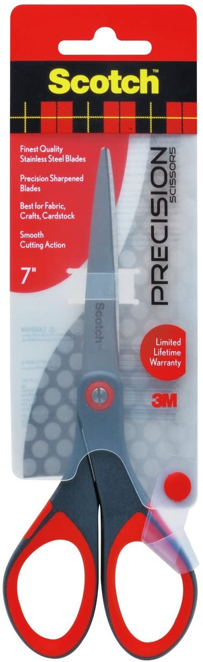 Precision Scissors 7 inches 1447, Grey/Red(17.8cm)