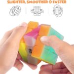 Qiyi Warrior W 3x3 Speed Cube 3x3x3 Stickerless Jelly Cube Puzzle - Image 4