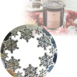 UCIN Candle Toppers Jar Candle Accessories Shades Sleeves for Jar Candles, Prefect Candle Lover, Thanksgiving, Christmas(Sliver Snow)