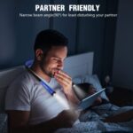 LED Neck Reading Light, Book Light for Reading in Bed, 3 Colors, 6 Brightness Levels, Bendable Arms, Rechargeable, Long Lasting, Blue, Perfect for Reading, Knitting, Camping, Repairing - Image 5