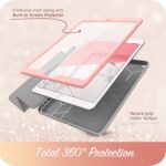 Cosmo Case for New iPad 8th/7th Generation, iPad 10.2 2020 2019 Case, Full Body Trifold with Built in Screen Protector Protective Smart Cover with Auto Sleep/Wake & Pencil Holder(Marble) - Image 3
