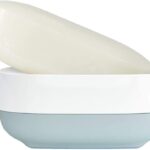 Slim Compact Soap Dish Blue/White - Image 2