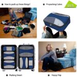 6 Set Packing Cubes for Travel,Packing Organizers Bag for Carry on Luggage Navy Blue - Image 6