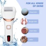 USB Electric Callus and Hard Skin Remover Rechargeable Electric Foot Rasp Hard Skin Remover Waterproof with 3 Roller Heads for Dead Cracked Skin - Image 5