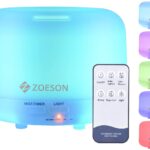 Essential Oil Diffuser, 300ML Ultrasonic Aromatherapy Fragrant Oil Vaporizer Humidifier, Timer and Auto Off Safety Switch, 7 LED Light Colors, Remote Control…