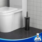 Toilet Bowl Brush and Holder for Bathroom, Black, 1 Pack - Image 4