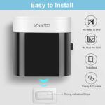 Toothbrush Holder Wall Mounted Automatic Toothpaste Dispenser Dustproof Cover Toothbrush Holder for Shower Bathroom Set with 2 Toothpaste Squeezers - Image 2