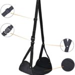Foot Rest, Portable Travel Footrest Flight Carry On Foot Rest Adjustable Height Foot Rest Travel Accessories Footrests Hammock, Black. - Image 3