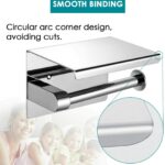 304 Stainless Steel Toilet Paper Roll Holder Tissue Bath Accessory Storage Hooks - Image 5
