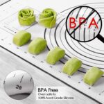 X Large Silicone Pastry Baking Mat with Measuring Guide ,Extra Thick Non Stick Fondant Mat, Counter Mat, Oven Liner, Pie Crust Mat, Reusable Rolling Pastry Mat Dough Mat for Kitchen (Black)(60x40cm) - Image 4
