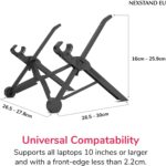 Nexstand, Travel Laptop Stand,Foldable & Adjustable Notebook Holder. 8 Height Options, Eye Level, Ergonomic, Lightweight, Compact and Universal Fit for PC MacBook Computer and Most laptops. Black. - Image 5