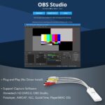 VGB300 External USB Video Capture Card Transfer VHS Home Videos to PC/Mac and Windows Compatible/S Video and Composite in/Capture Xbox 360 and PS3 Gameplay - Image 4