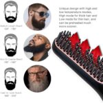 AU Plug Hair Straightening Brush, Beard Straightener Brush, 3 in 1 Ionic Straightening Comb with Anti Scald Feature Heat Resistant, Hair Straightening Styling Comb, Electric Hair Straightener Brush - Image 5