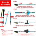 Barwa Nordic Walking Trekking Poles with Quick Lock System, Folding, Collapsible, Ultralight for Hiking, Camping, Mountaining, Walking, Trekking - Image 3