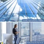 One Way Window Film Anti UV Static Cling Window Film Removable Decorative Heat Control Privacy Glass Tint for Home and Office Windows（44.5 x 200 Centimeters，Sliver） - Image 5