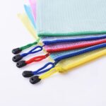 Zip File Folders, 10pcs 5 Sizes Mesh Document File Bags Storage Pouch with Zipper for Cosmetics Offices Supplies Travel Accessories, 5 Colors(10pcs Mixed 5 Size) - Image 3