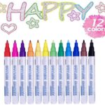 Double line Outline Pen Metallic Marker Pen 0.7mm Nylon Tip Colored Art Pen Set Highlighter Pen 12pcs Drawing Painting Pen Journal Pens for Kids Artist Greeting Card DIY Gift - Image 7