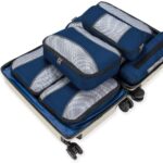 6 Set Packing Cubes for Travel,Packing Organizers Bag for Carry on Luggage Navy Blue - Image 5