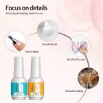 Top & Base Coat and Activator Set Special for Nail Powder Dip System Polish, Super Fast Drying without UV LED, Shine Finish and Long Lasting(2 x 15ml) - Image 4