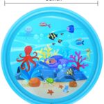 Upgraded Sprinkler Pad Water Spray pad Splash Play Mat 170cm Outdoor Water Toys, Outdoor Splash Pad Sprinkler for Kids - Image 3