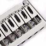 Edged 6 String Non Tremolo Guitar Hardtail Bridge, Chrome - Image 3