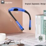 LED Neck Reading Light, Book Light for Reading in Bed, 3 Colors, 6 Brightness Levels, Bendable Arms, Rechargeable, Long Lasting, Blue, Perfect for Reading, Knitting, Camping, Repairing - Image 6
