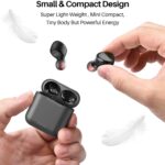 T6 True Wireless Earbuds Bluetooth Headphones Touch Control with Wireless Charging Case IPX8 Waterproof TWS Stereo Earphones in Ear Built in Mic Headset Premium Deep Bass for Sport Black - Image 2